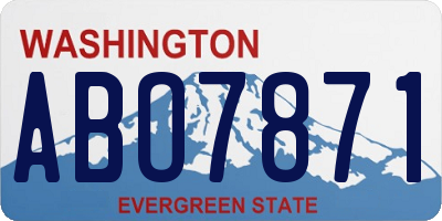 WA license plate ABO7871