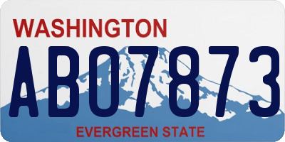 WA license plate ABO7873