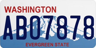 WA license plate ABO7878