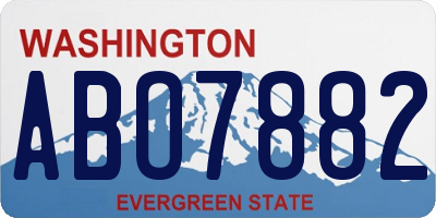 WA license plate ABO7882