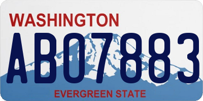 WA license plate ABO7883