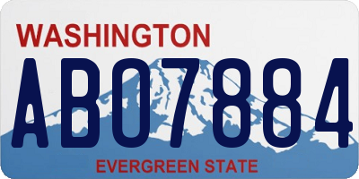 WA license plate ABO7884