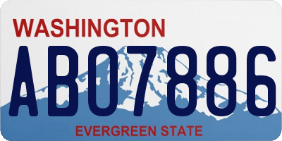 WA license plate ABO7886