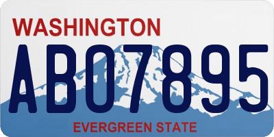 WA license plate ABO7895