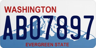 WA license plate ABO7897