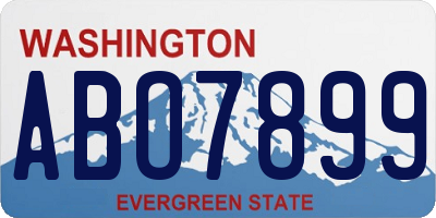 WA license plate ABO7899