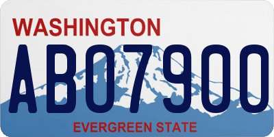 WA license plate ABO7900