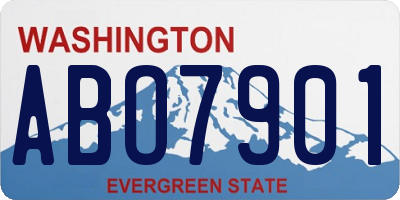 WA license plate ABO7901