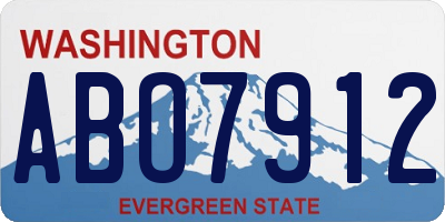 WA license plate ABO7912