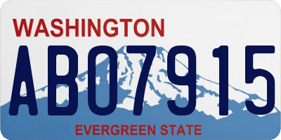 WA license plate ABO7915