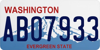 WA license plate ABO7933