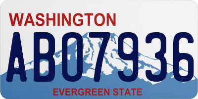WA license plate ABO7936