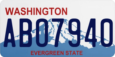 WA license plate ABO7940