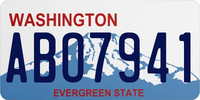 WA license plate ABO7941