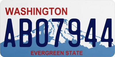 WA license plate ABO7944