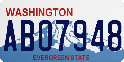 WA license plate ABO7948