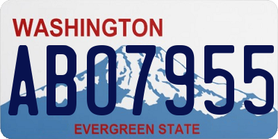 WA license plate ABO7955