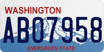 WA license plate ABO7958