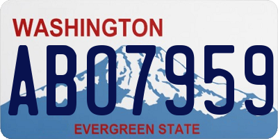 WA license plate ABO7959