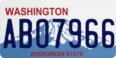 WA license plate ABO7966