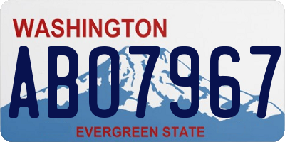 WA license plate ABO7967
