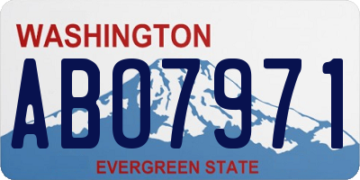 WA license plate ABO7971