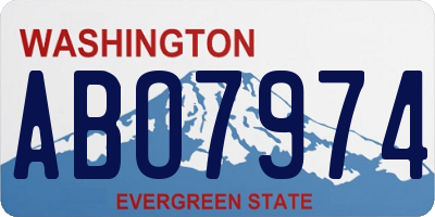 WA license plate ABO7974