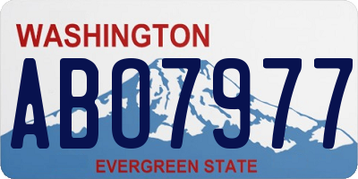 WA license plate ABO7977