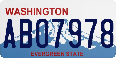 WA license plate ABO7978