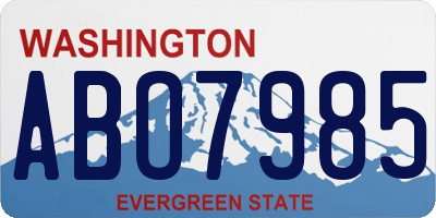 WA license plate ABO7985