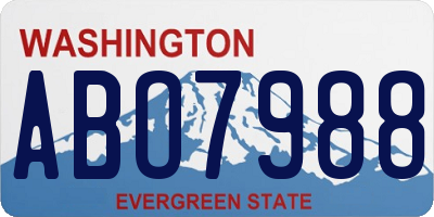 WA license plate ABO7988