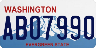 WA license plate ABO7990
