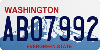 WA license plate ABO7992
