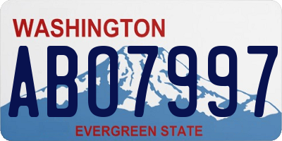 WA license plate ABO7997