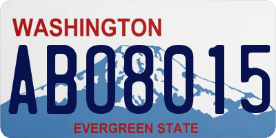 WA license plate ABO8015