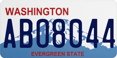 WA license plate ABO8044