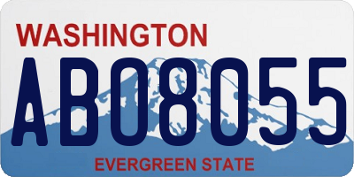 WA license plate ABO8055