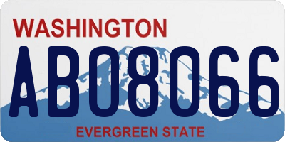 WA license plate ABO8066