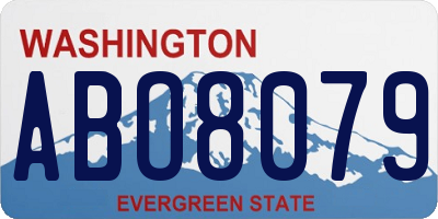 WA license plate ABO8079