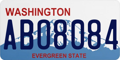 WA license plate ABO8084