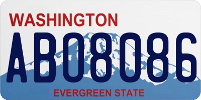 WA license plate ABO8086