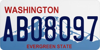 WA license plate ABO8097