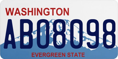WA license plate ABO8098