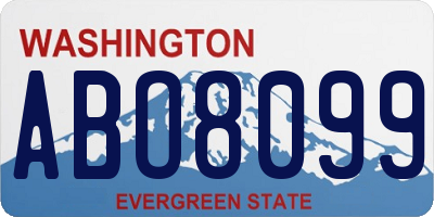 WA license plate ABO8099