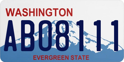 WA license plate ABO8111