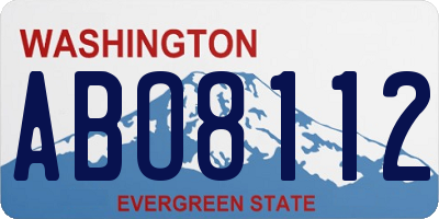 WA license plate ABO8112