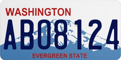 WA license plate ABO8124
