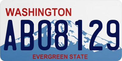 WA license plate ABO8129