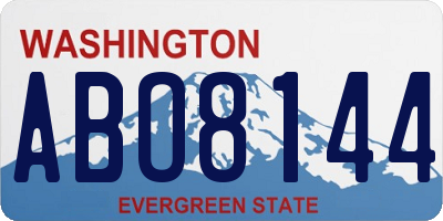 WA license plate ABO8144