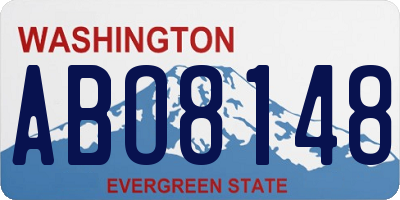WA license plate ABO8148